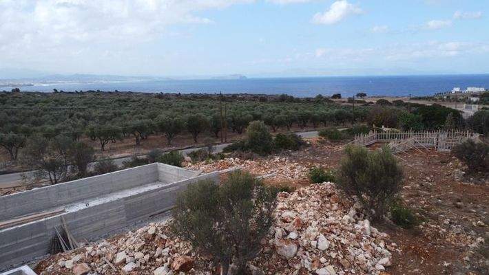 Kreta, Agios Onoufrios: Neubau-Projekt! Luxusvilla mit spektakulärem Meerblick zu verkaufen
