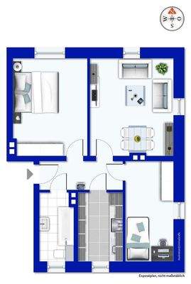 Grundriss der Wohnung