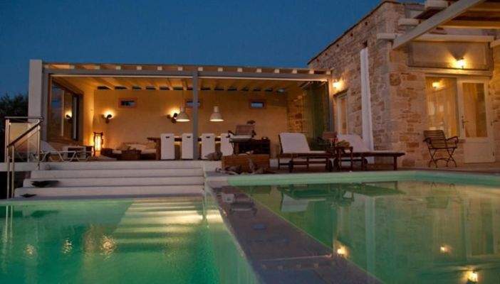 Kreta, Pitsidia: Makellose Villa mit herrlichem Meerblick und Infinity-Salzwasserpool