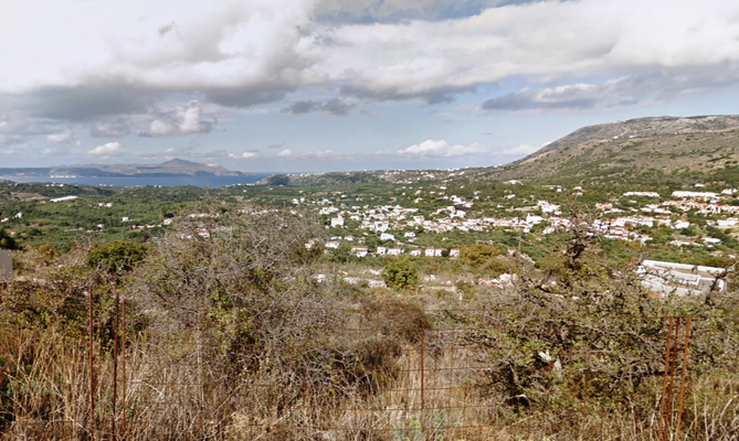 Kreta, Gavalochori: Grundstück mit unbegrenztem Panoramablick auf das Meer zu verkaufen