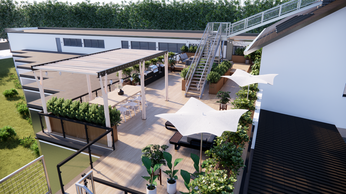 Ansicht Dachterrasse (Visualisierung)
