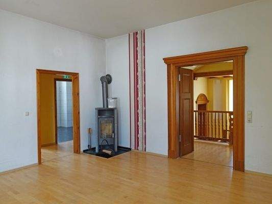 Wohnzimmer mit Kaminofen