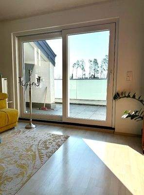 Wohnen Blick auf Dachterrasse