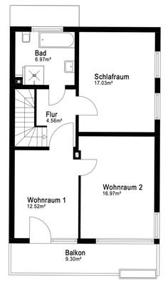 Grundriss Obergeschoss Privatbereich