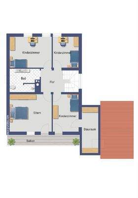 Grundriss Dachgeschoss - nicht maßstabsgetreu