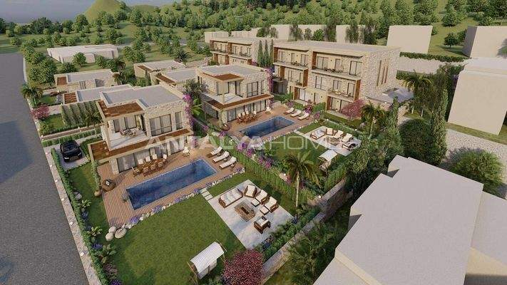 Elegant Houses in a Seaside Project in Bodrum Torba
