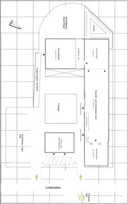 Lageplan und Grundriss Baumarkt