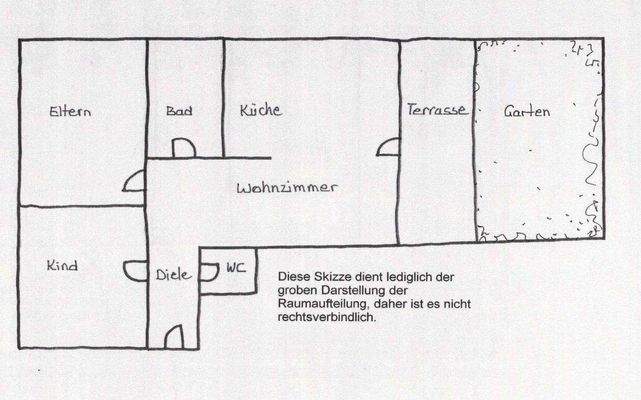 Skizze zur Raumaufteilung