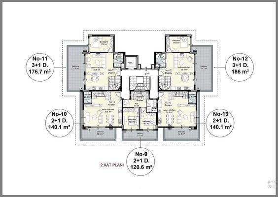 Stylish-Design Apartments in Alanya Cikcilli in Nature
