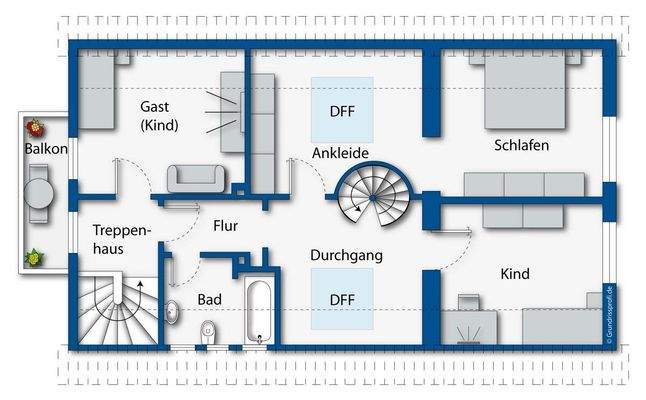 Grundriss Obergeschoss