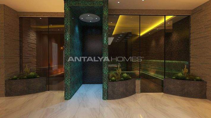 Seafront Apartments in a Complex with Rich Amenities in Alanya