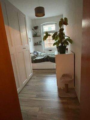 Blick ins Schlafzimmer