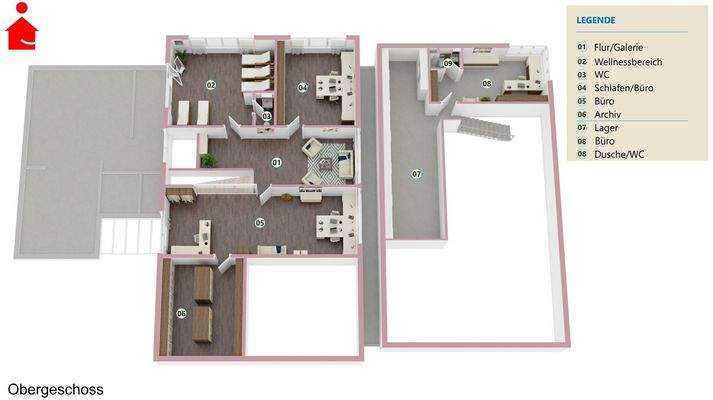 Grundrissvisualisierung, OG