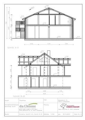 Haupthaus Schnitt A B