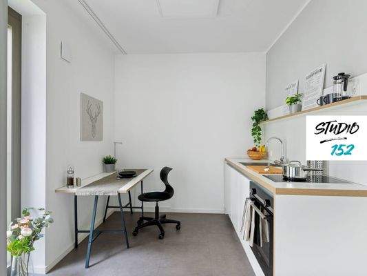 Ansicht III: Wohn-Ess-Schlafbereich