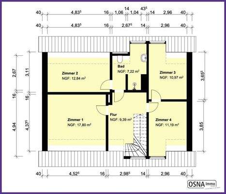 Grundriss m Wohnfl. Dachgeschoss