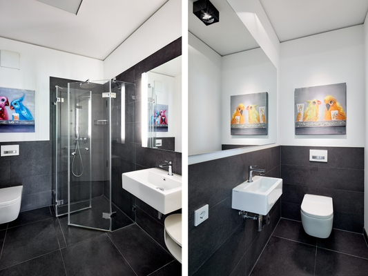 Duschbad im 1. OG, mit Gäste-WC im EG