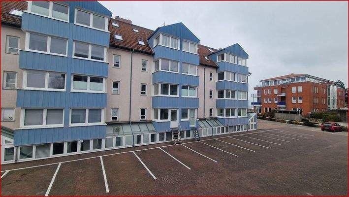 Balkon Strand Blick Nachbarhaus