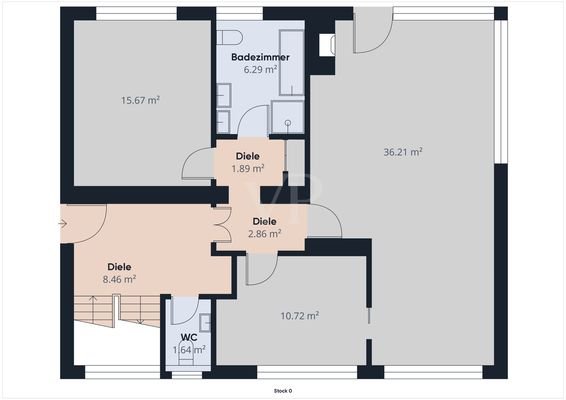 Grundriss EG des EFH