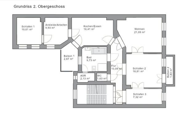 Grundriss 2. Obergeschoss 