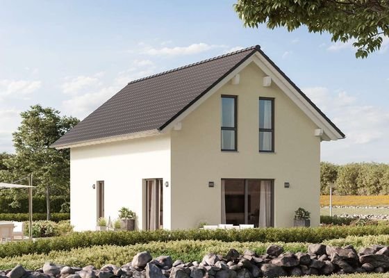 Haus Ansicht schräg 