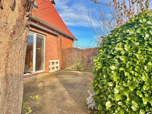 Blick auf eine der beiden Terrassen