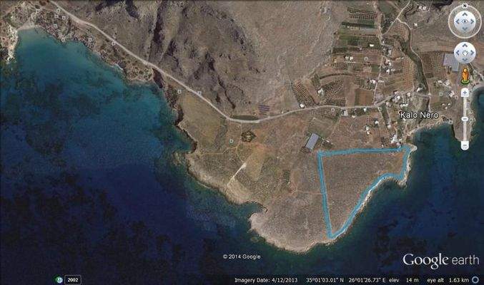 Südostkreta, Kalo Nero: Erstklassiges Baugrundstück direkt am Meer zu verkaufen