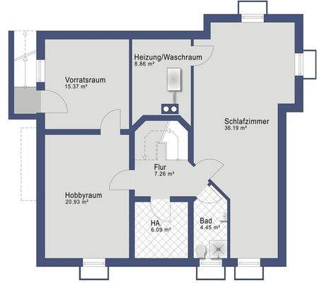 Ausschnitt Grundriss UG