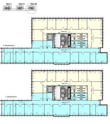 Grundriss 3 + 4 OG Haus 3