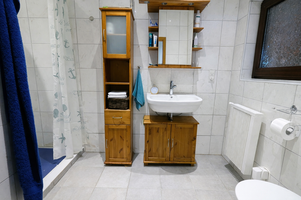 EG modernisiertes Bad mit ebenerdiger Dusche