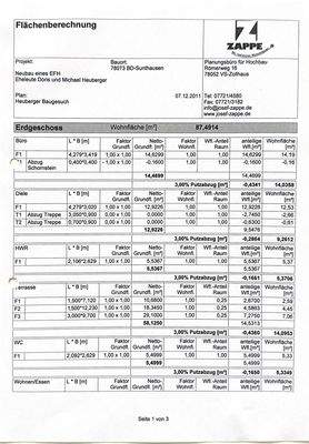 Wohnflächenberechnung 1