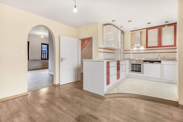 Koch- und Essbereich im Obergeschoss