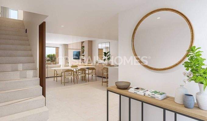 Sea View Townhouses Featuring Private Gardens in Mijas