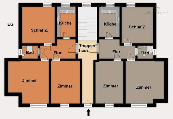 Grundriss Farbig - EG