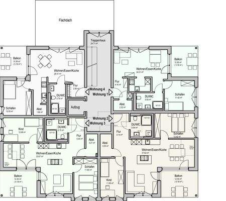 Grundriss 1.OG Wohnung 2