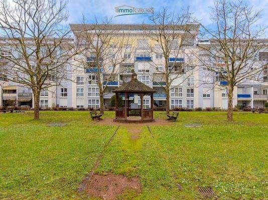 Hof der Mehrfamilienhäuser