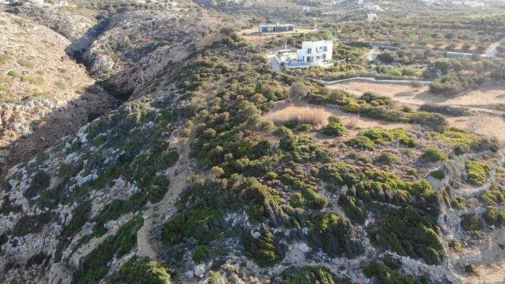 Kreta, Plaka: Erstklassiges Strandgrundstück mit Panoramablick zu verkaufen
