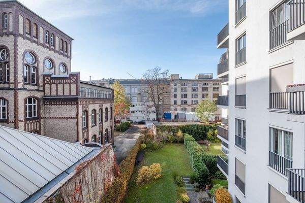 Blick vom Balon in den Innenhof
