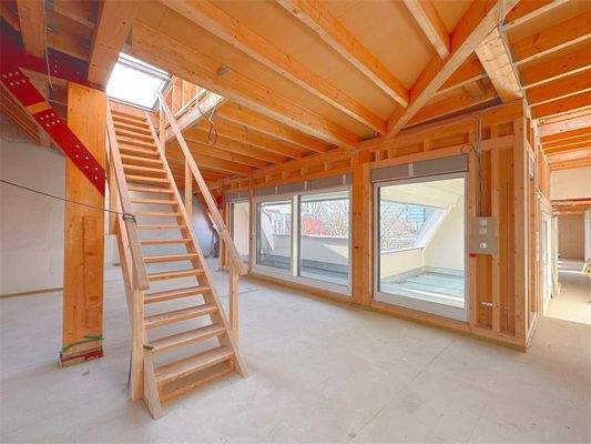 Terrassenfront und Rooftop Zug