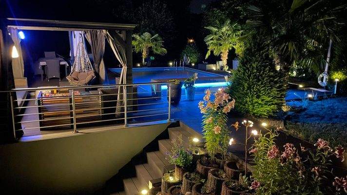 Exklusive Außenbeleuchtung für stilvolle Abende