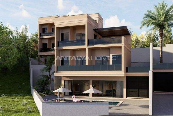Detached 4-Bedroom Sea View Villa with Pool in Alanya