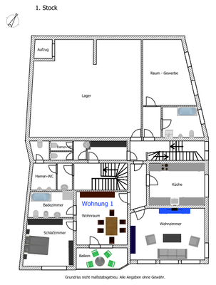 Grundriss - 1. Stock
