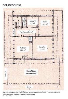 Grundriss Obergeschoss