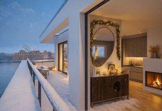 Wasserblick mit Winterstimmung