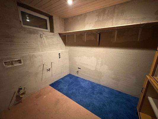 teilweise ausgebautes Badezimmer Kellergeschoss