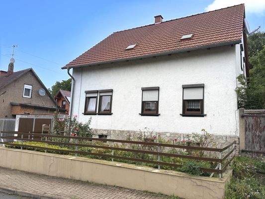 Straßenseite mit Vorgarten