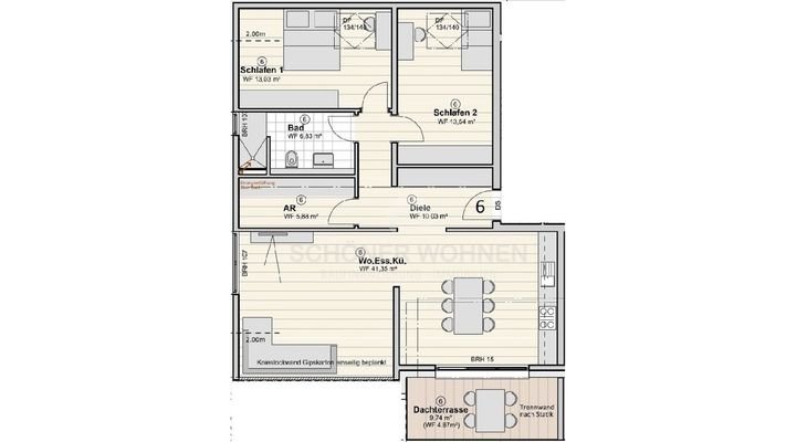 Wohnung Nr. 6 DG links