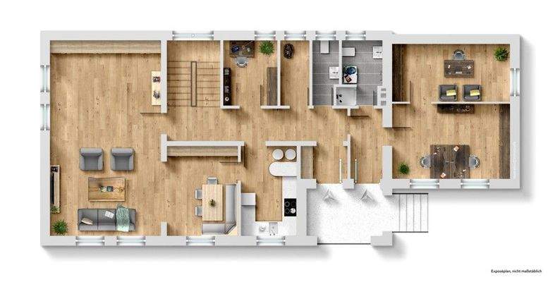 Grundriss EG mit Büro