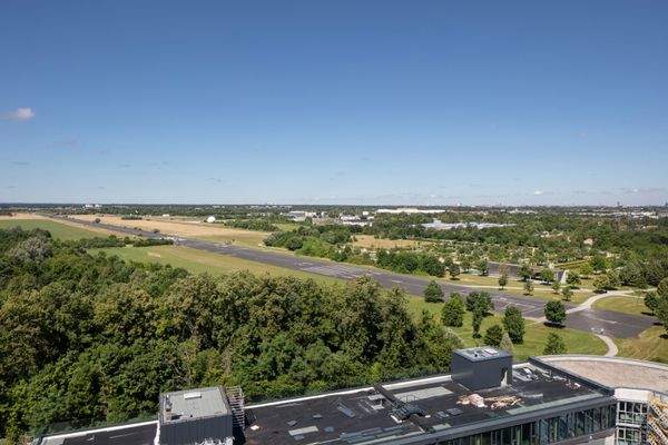 Blick auf die Landebahn