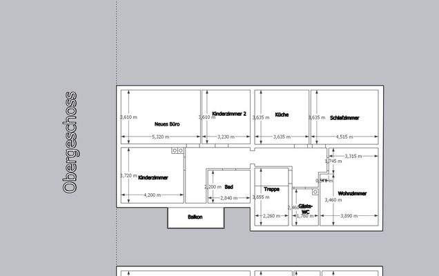 Grundriss, Obergeschoss